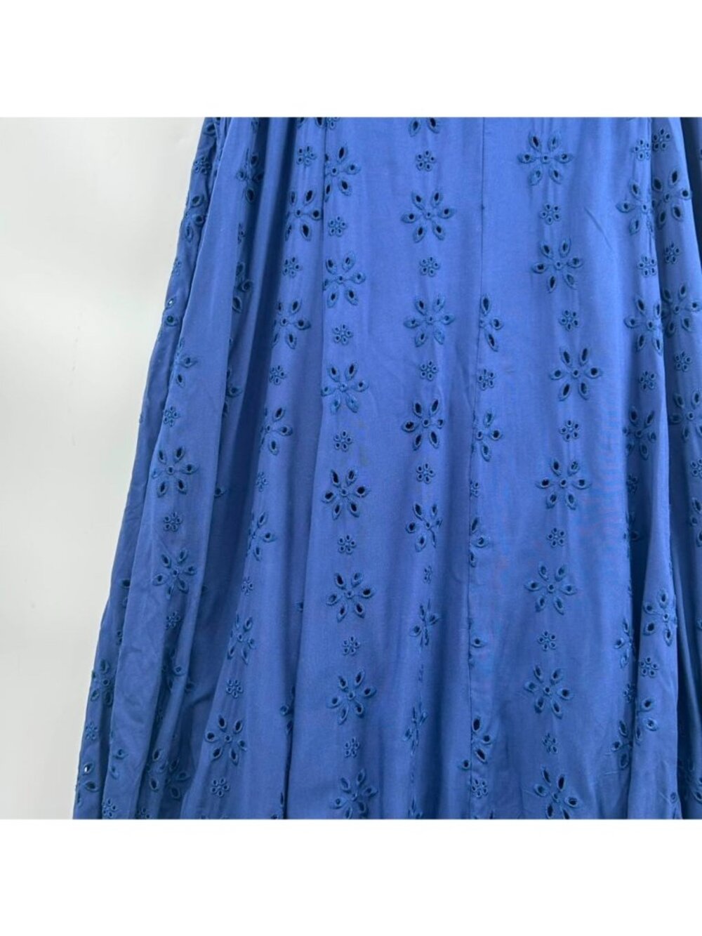 Torrid Maxi Challis Trapeze Dress Women's Size 2 Medieval Blue Embroidered NWT - Picture 16 of 16